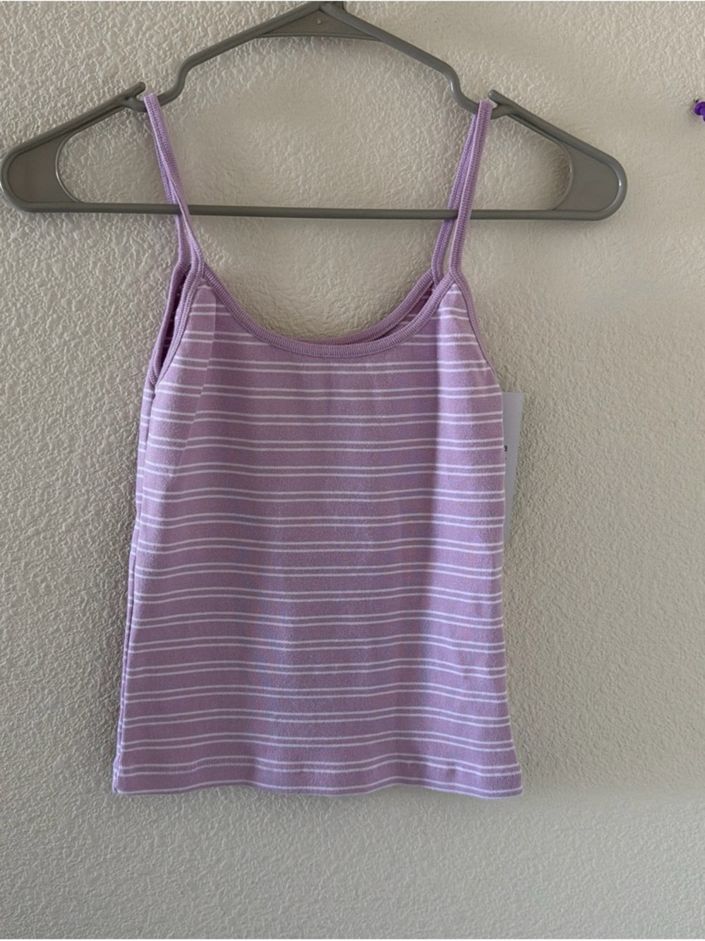 Brandy melville Skylar purple striped tank top